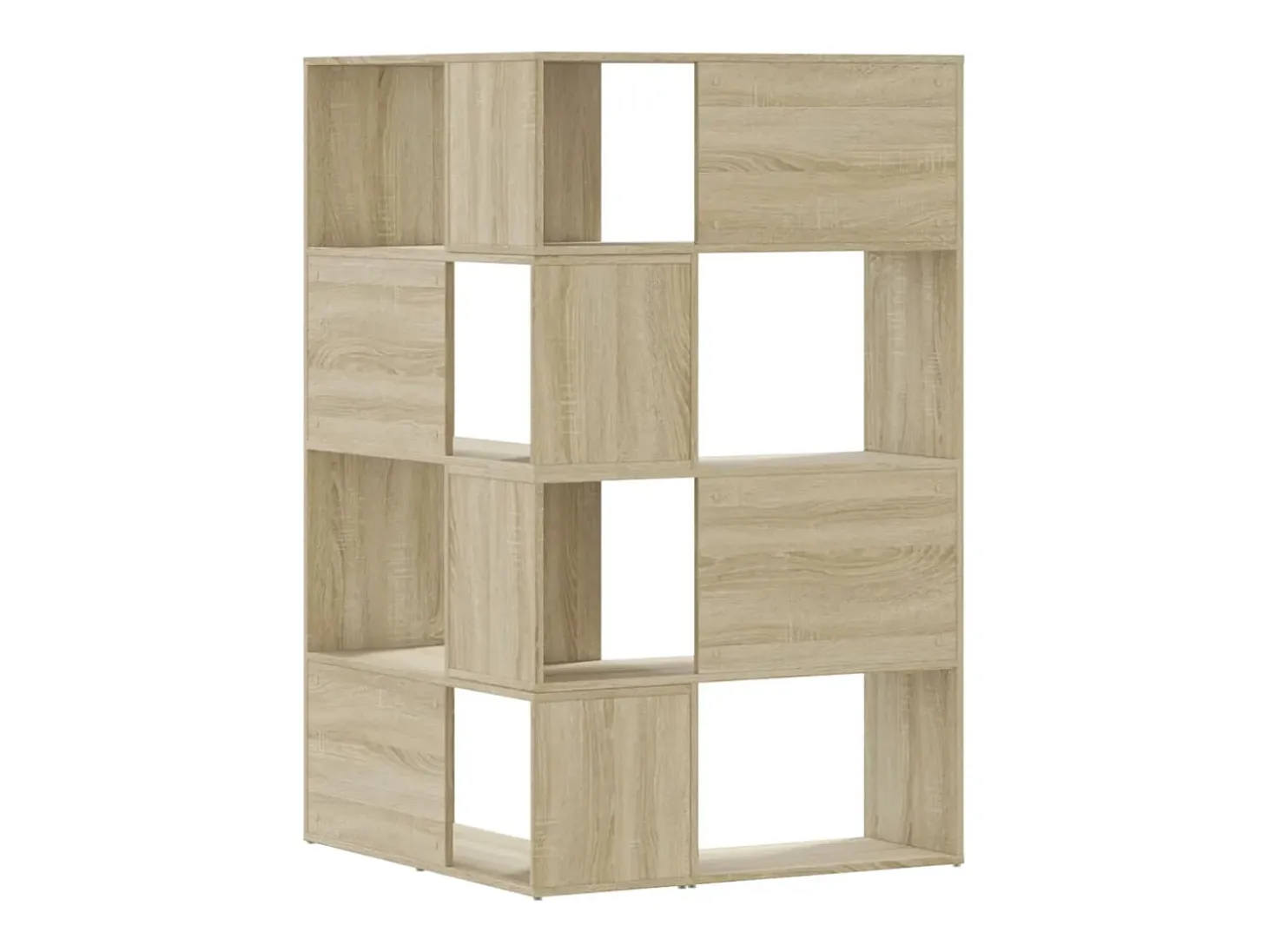 Damir Estantería de esquina 4 niveles madera roble Sonoma 85x85x140cm