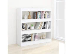 Darren Estantería de libros/divisor de espacios blanco 100x30x103 cm