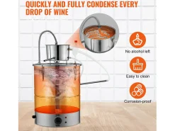 Destilador de Alcohol SucceBuy, 49 L, con Tanque Thumper y Bomba de Agua, Destilación Eficaz para el Hogar y la Artesanía