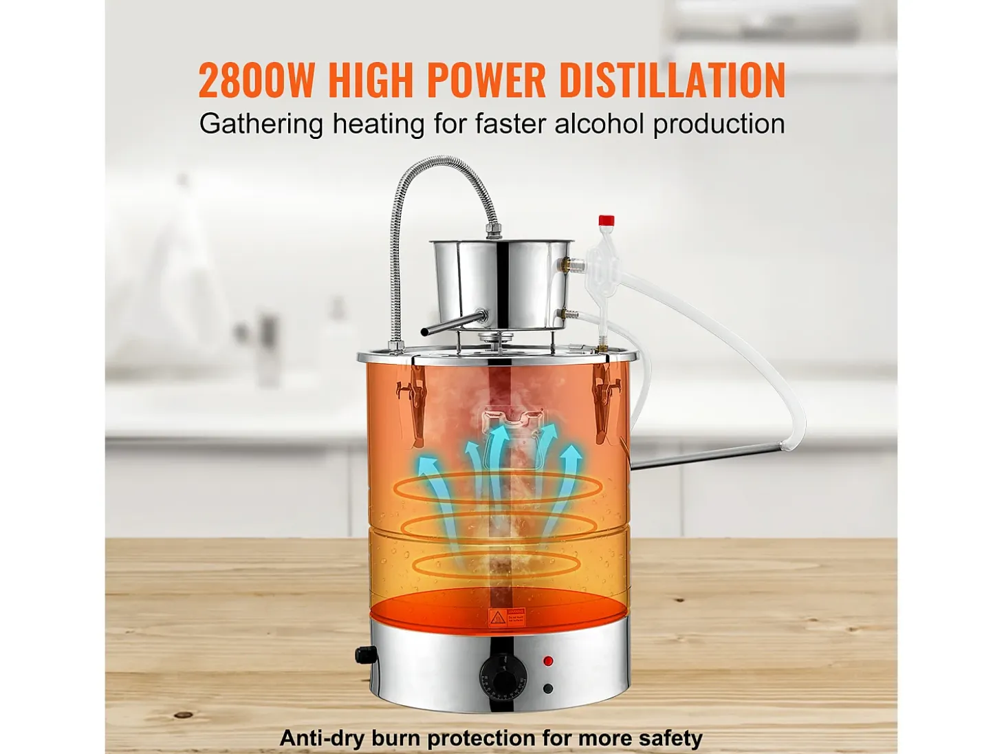 Destilador de Alcohol SucceBuy, 49 L, con Tanque Thumper y Bomba de Agua, Destilación Eficaz para el Hogar y la Artesanía