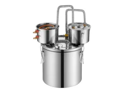 Destilador de Alcohol SucceBuy, Alambique de Alcohol en Acero Inoxidable, Kit de Destilador con Doble Condensador, 50 L