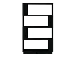 Dilber Estantería/divisor de espacios madera pino negro 80x25x132 cm