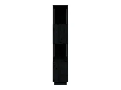 Dilber Estantería/divisor de espacios madera pino negro 80x25x132 cm