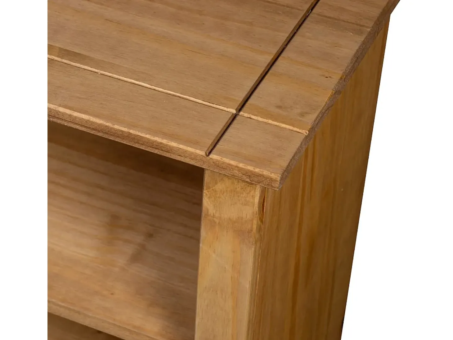 Dina Librería de madera maciza de pino estilo Panamá 80x35x110 cm