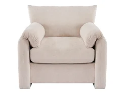 Diseño moderno, tela de chenilla, sillón extragrande, sillón decorativo, sofá individual, beige
