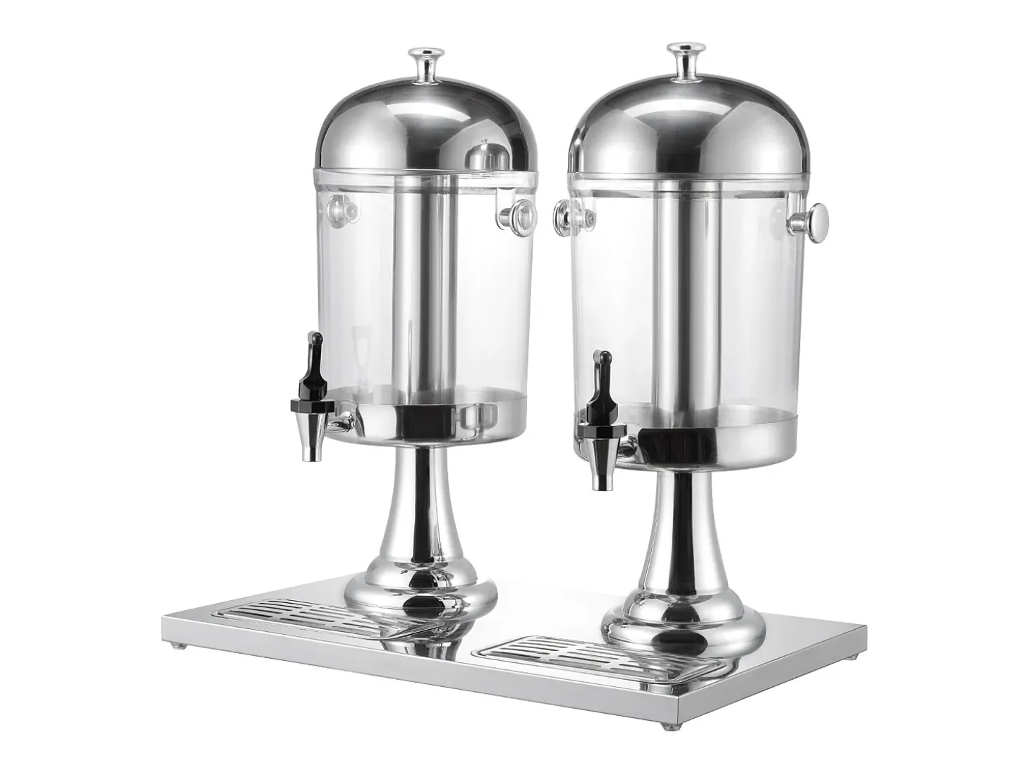 Dispensador de Bebidas SucceBuy, Capacidad 2x 8 L, Fuente de Agua de Acero Inoxidable y Plástico, Dispensador de Zumo, Limonada, Té Helado y Café