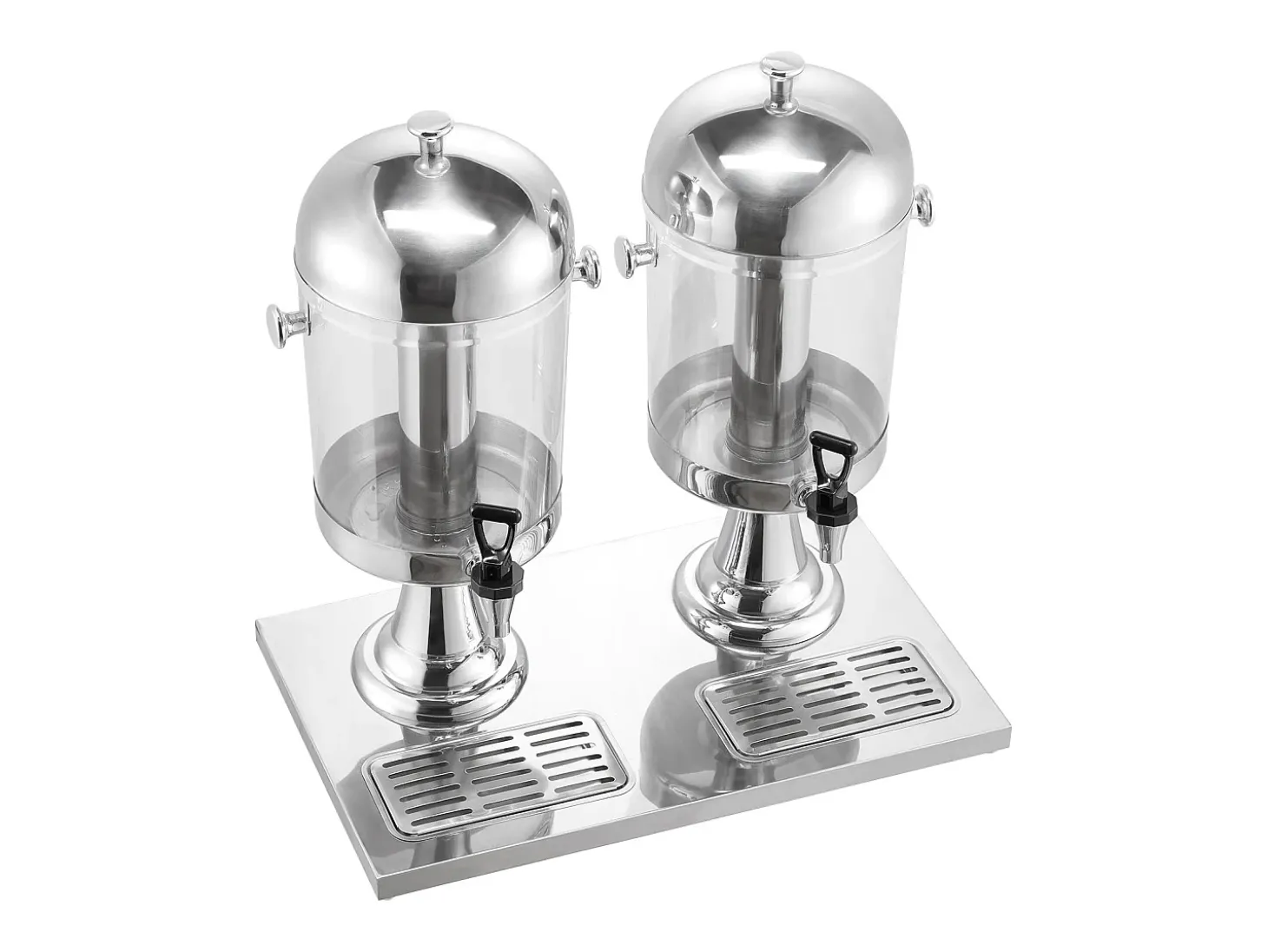 Dispensador de Bebidas SucceBuy, Capacidad 2x 8 L, Fuente de Agua de Acero Inoxidable y Plástico, Dispensador de Zumo, Limonada, Té Helado y Café