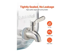 Dispensador de Bebidas SucceBuy, Capacidad de 3,8 L, 3 Unidades, Fuente de Agua de Cristal, Dispensador de Agua, Zumo, Limonada, Té Helado, para Café