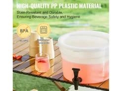 Dispensador de Bebidas SucceBuy Dispensador de Bebidas de Plástico para Fiestas de 11 L con Grifo