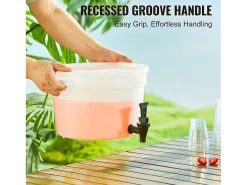Dispensador de Bebidas SucceBuy Dispensador de Bebidas de Plástico para Fiestas de 11 L con Grifo