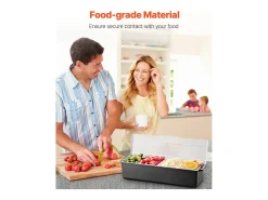 Distribuidor de Especias Refrigerado SucceBuy, con 4 Compartimentos y Tapa, 50,3x16,5x11,7 cm