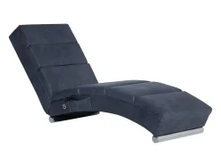 Diván de masaje de piel de ante artificial gris PWFG79628