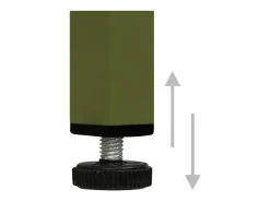 Drøbak Mueble para TV de acero verde oliva 105x35x50 cm