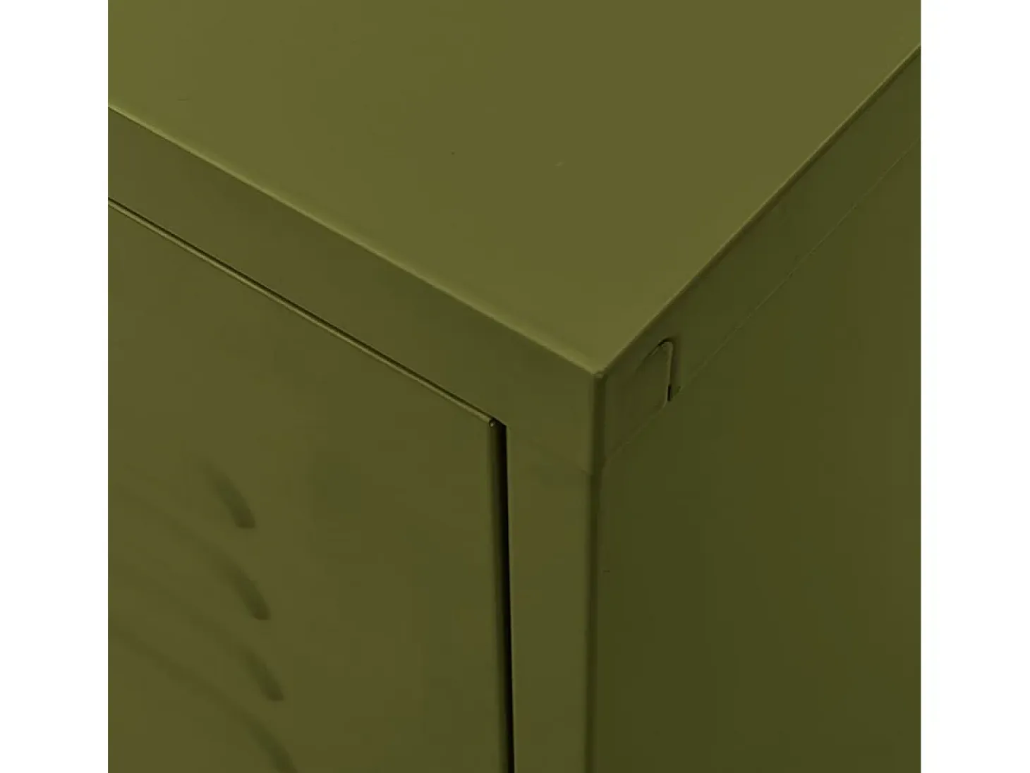 Drøbak Mueble para TV de acero verde oliva 105x35x50 cm
