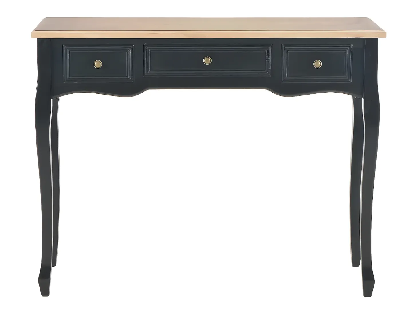 Dressing Console Table with 3 Drawers Black ES211399
