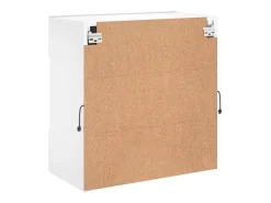 DuBois Mueble de TV de pared con luces LED blanco 58,5x30x60,5 cm