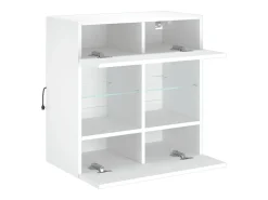 DuBois Mueble de TV de pared con luces LED blanco 58,5x30x60,5 cm