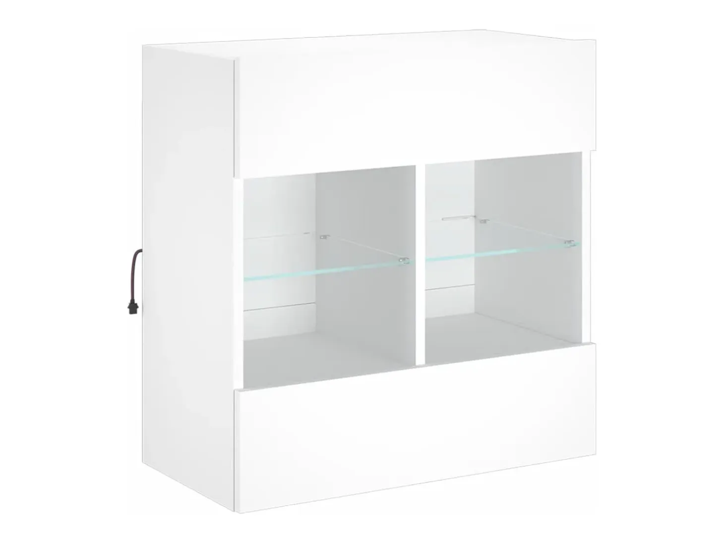 DuBois Mueble de TV de pared con luces LED blanco 58,5x30x60,5 cm