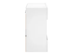 DuBois Mueble de TV de pared con luces LED blanco 58,5x30x60,5 cm