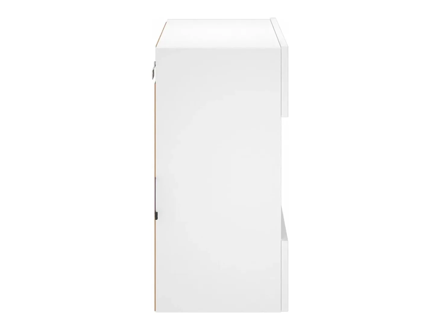 DuBois Mueble de TV de pared con luces LED blanco 58,5x30x60,5 cm
