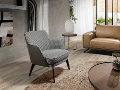 Dudeco Sillón Vilnius Blanco y negro