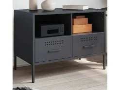 Dundrum Mueble para TV acero gris antracita 68x39x50,5 cm