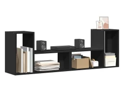 Dunmore Muebles para TV 2 uds madera de ingeniería negro 75x30x50 cm