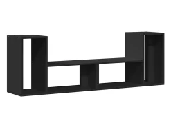 Dunmore Muebles para TV 2 uds madera de ingeniería negro 75x30x50 cm