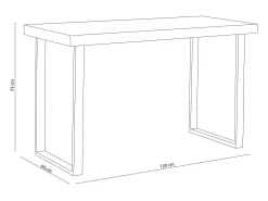 Escritorio Natural diseño nórdico Nordish/blanco 73x120x60 cm Adec