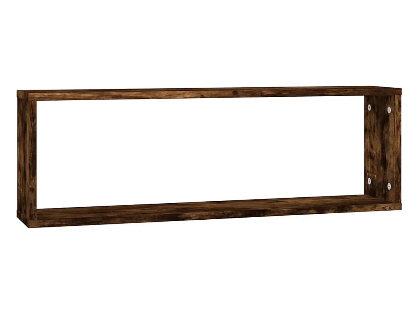 Estante cúbico de pared 2 uds madera roble ahumado 80x15x26,5cm