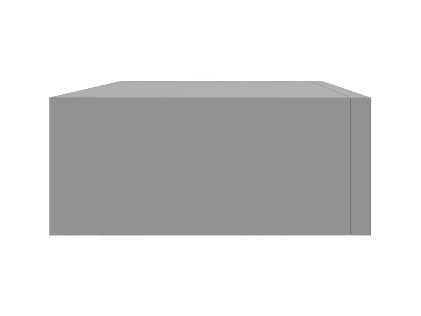 Estante con cajón de pared MDF gris 40x23,5x10 cm ES68777
