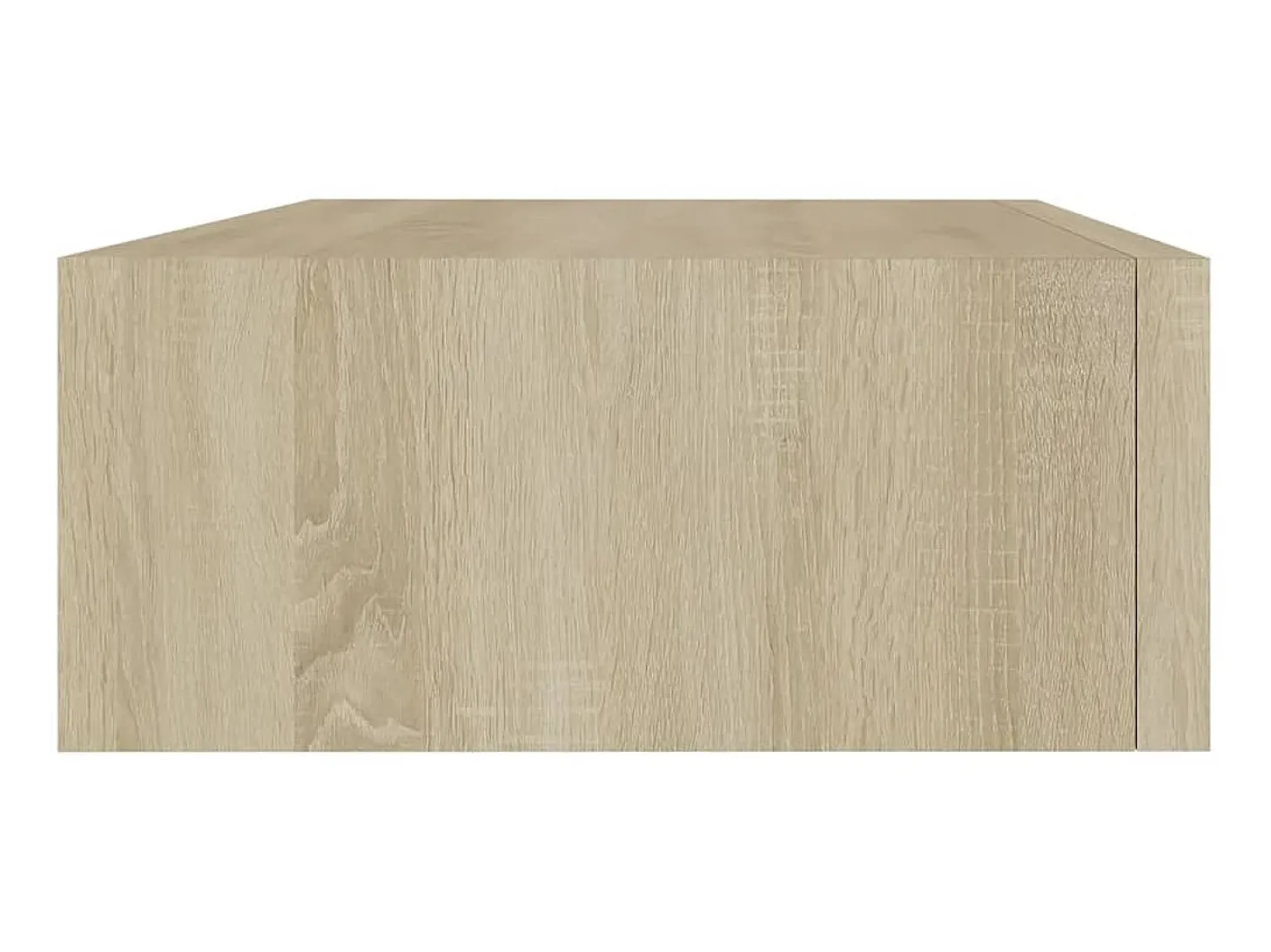 Estante con cajón de pared MDF roble 40x23,5x10 cm ES81404