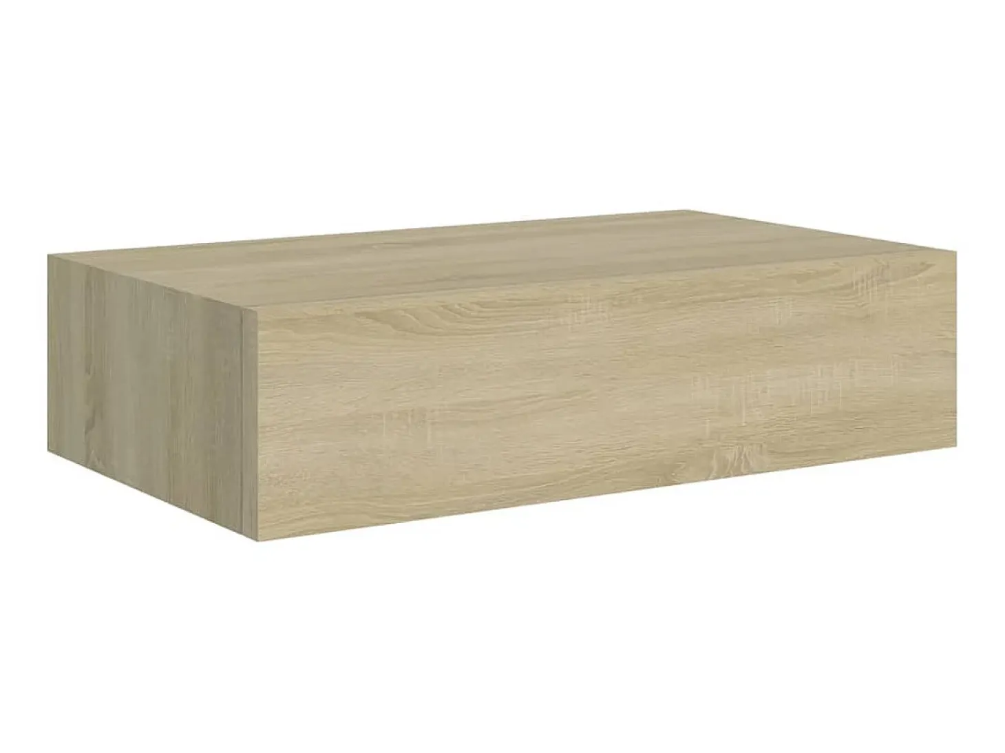 Estante con cajón de pared MDF roble 40x23,5x10 cm ES81404