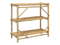 Estante de 3 niveles bambú 100x40x90 cm