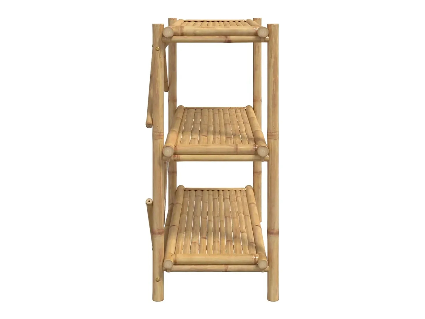 Estante de 3 niveles bambú 100x40x90 cm
