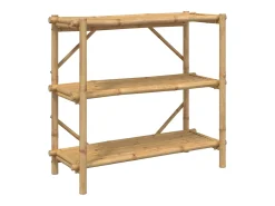 Estante de 3 niveles bambú 100x40x90 cm