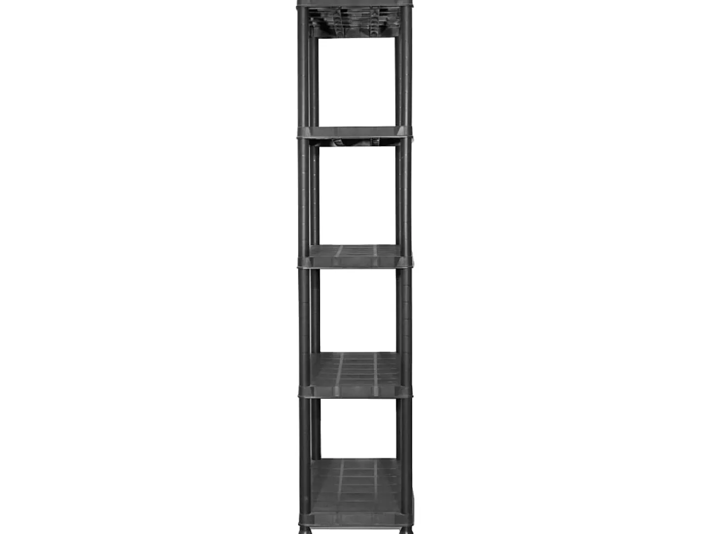 Estante de almacenaje 5 niveles negro plástico 71x38x170 cm ES615479