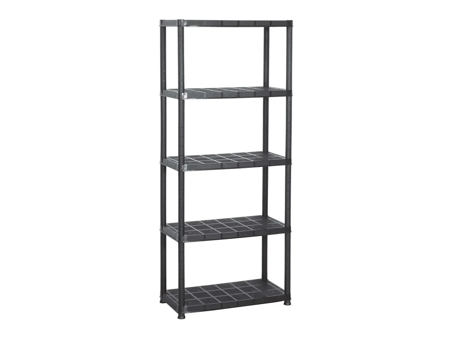Estante de almacenaje 5 niveles negro plástico 71x38x170 cm ES615479