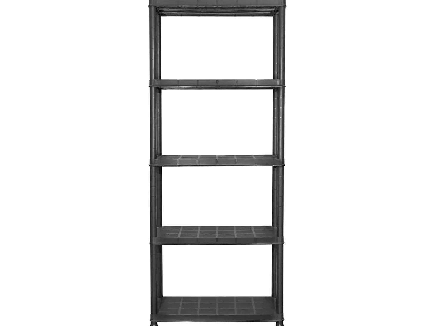 Estante de almacenaje 5 niveles negro plástico 71x38x170 cm ES615479