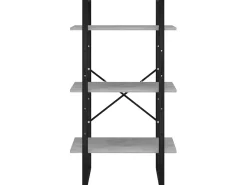Estante de almacenaje contrachapada gris hormigón 60x30x105 cm ES897472