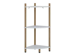 Estante de esquina blanco/pino 29x29x72 bivio