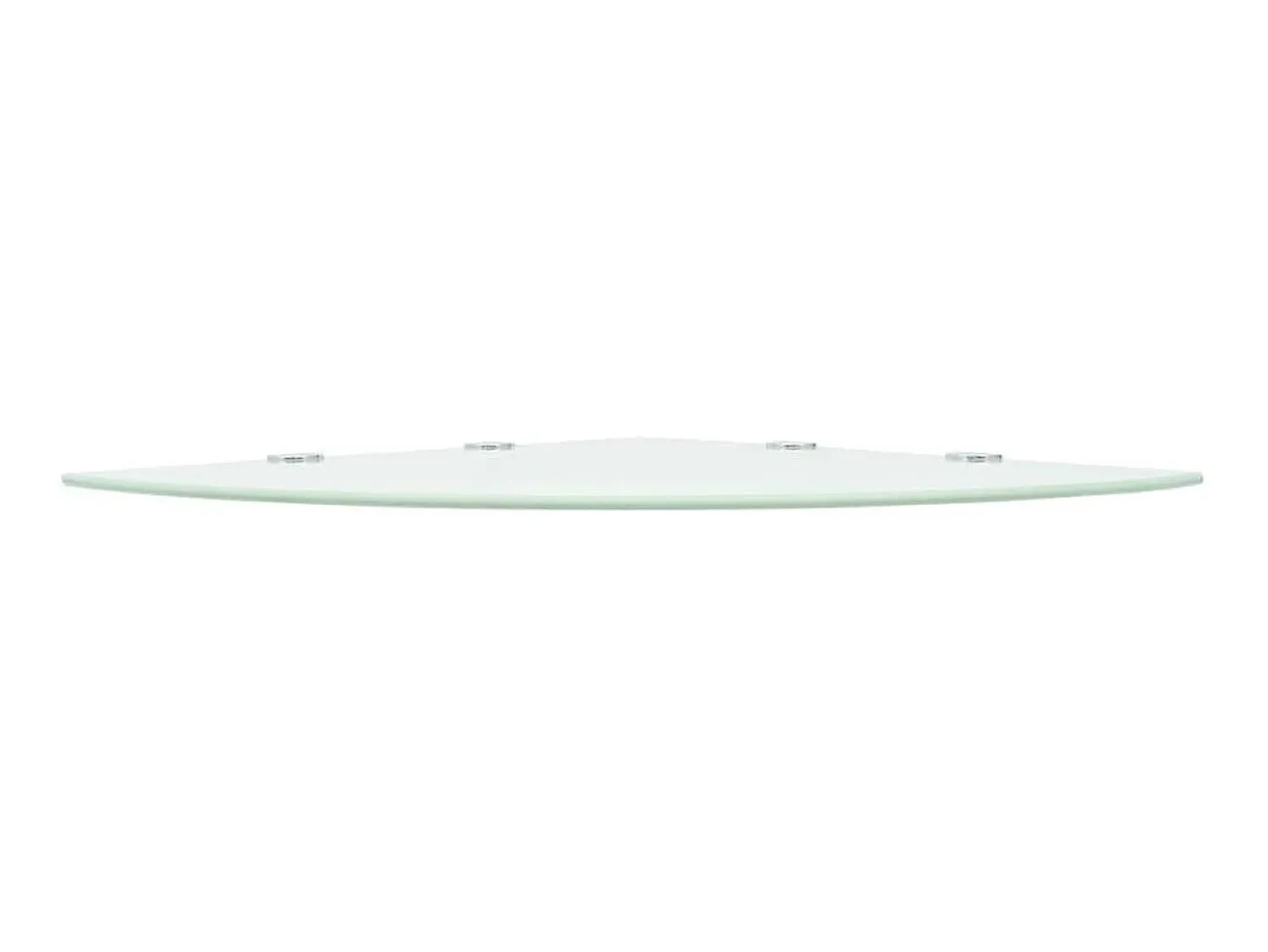 Estante de esquina con soportes cromados vidrio blanco 45x45 cm ES515316