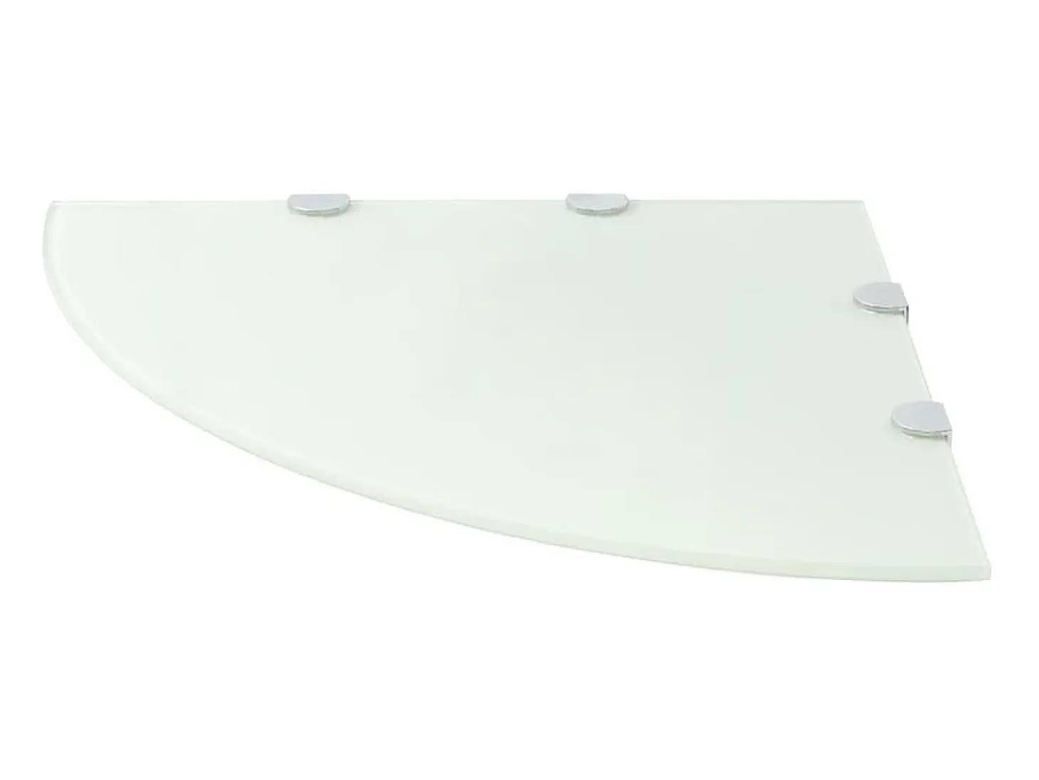 Estante de esquina con soportes cromados vidrio blanco 45x45 cm ES515316