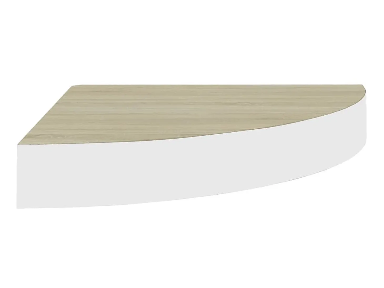 Estante de esquina de pared MDF roble y marrón 25x25x3,8 cm ES46486