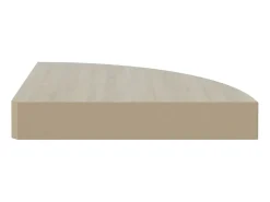 Estante de esquina de pared MDF roble y marrón 25x25x3,8 cm ES46486