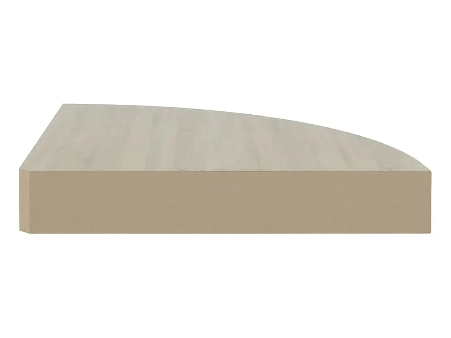 Estante de esquina de pared MDF roble y marrón 25x25x3,8 cm ES46486