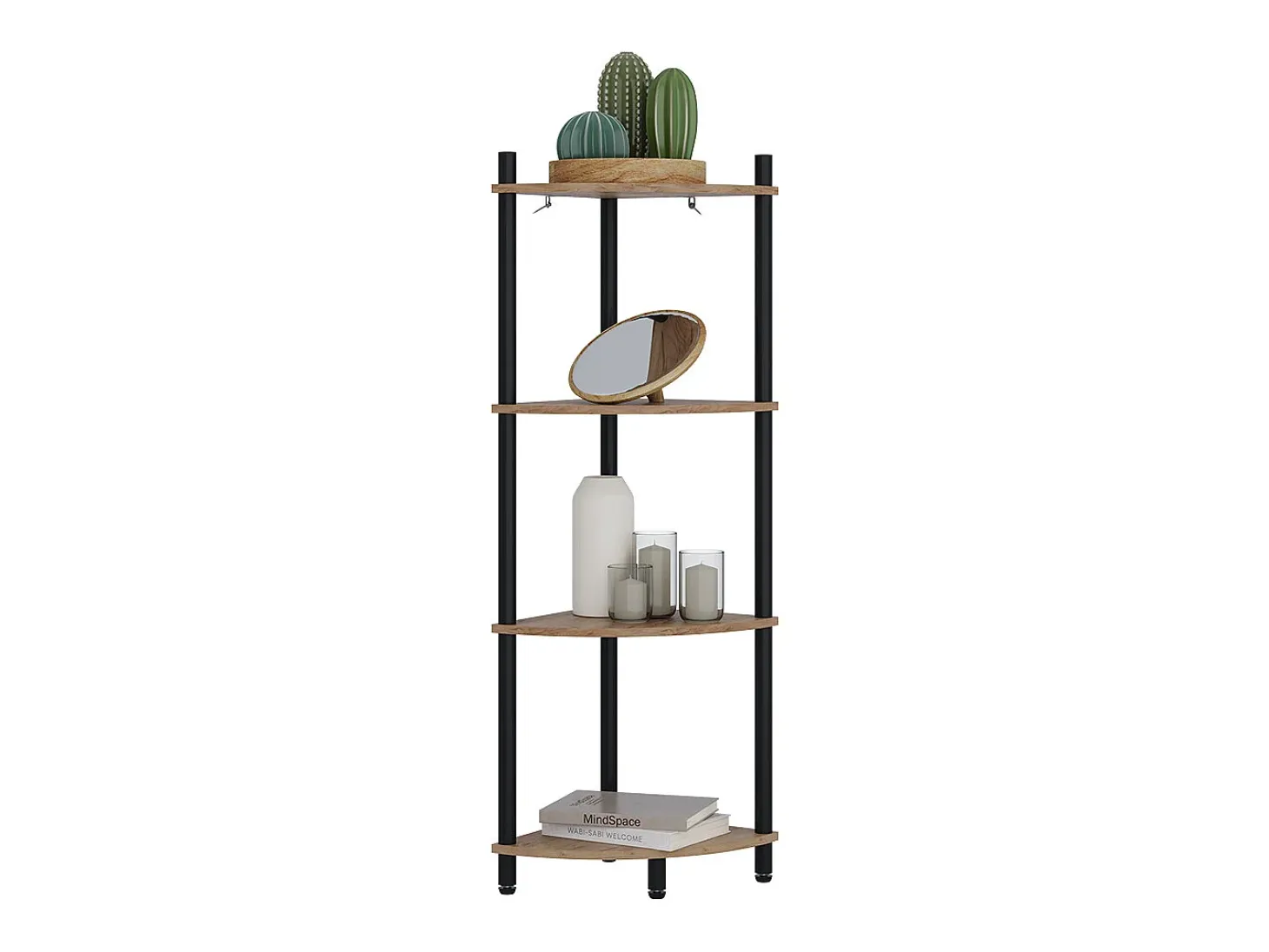 Estante de esquina oro power roble/antracita 29x29x102.5 bivio