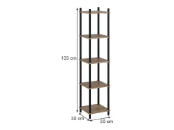 Estante de esquina oro power roble/antracita 30x30x133 bivio