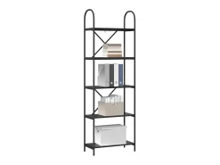 Estante de libros Roble negro 60 x 30 x 183 cm