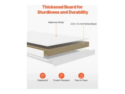 Estante de Oficina SucceBuy Organizador de 2 Niveles para la Oficina y la Casa Blanco
